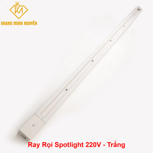 Combo Đèn ray rọi, đèn ống bơ trang trí - Ray trắng